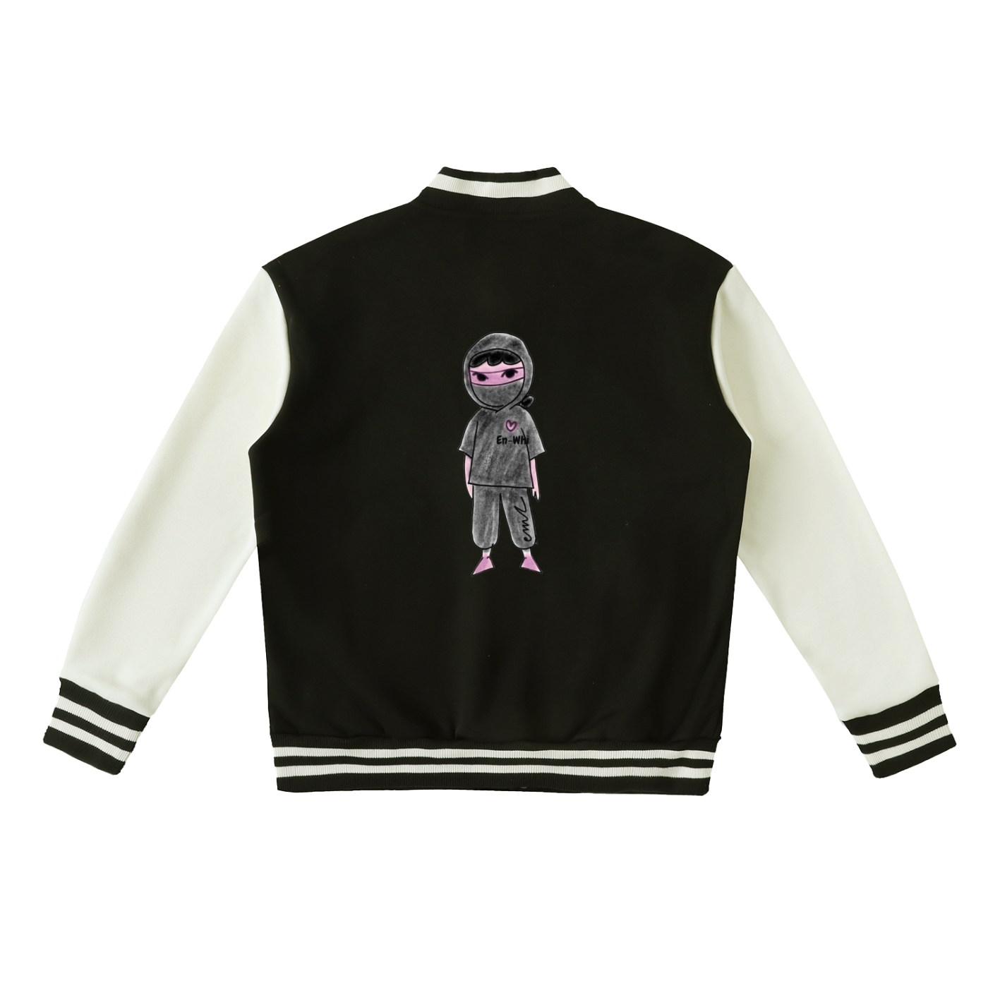 Two-Tone Fleeced Varsity Jacket