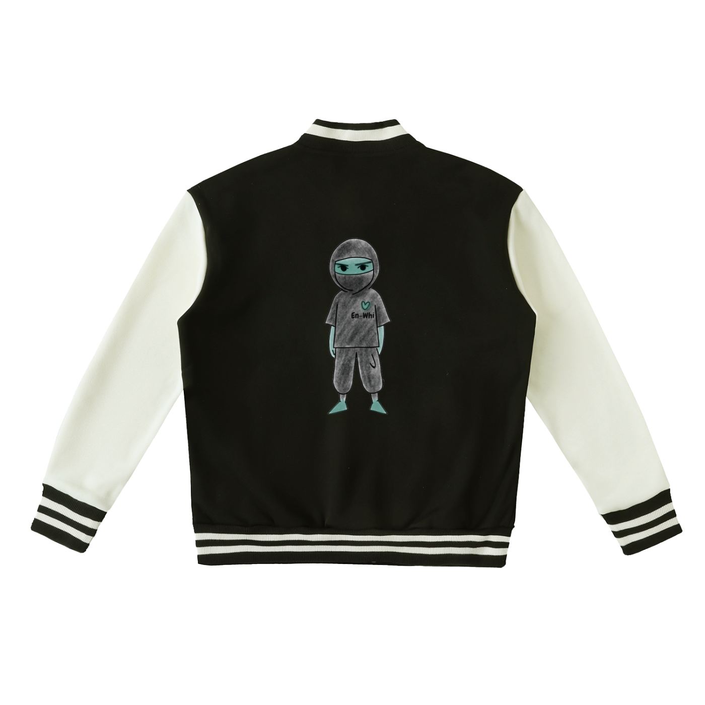 Two-Tone Fleeced Varsity Jacket